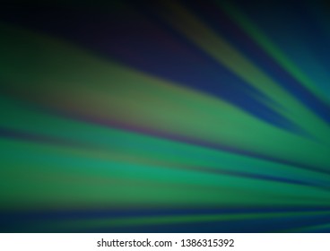 Dark Blue, Green vector background with straight lines. Glitter abstract illustration with colored sticks. Pattern for business booklets, leaflets.