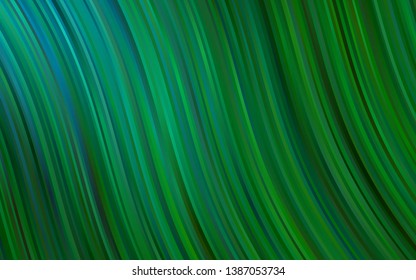 Dark Blue, Green vector background with lava shapes. A vague circumflex abstract illustration with gradient. New composition for your brand book.