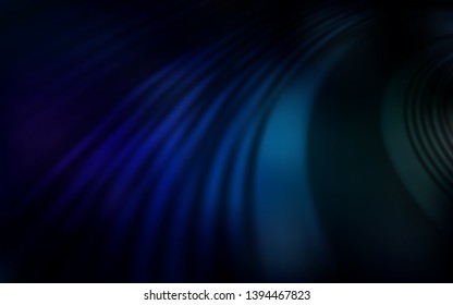 Dark Blue, Green vector background with curved lines. Modern gradient abstract illustration with bandy lines. A completely new design for your business.