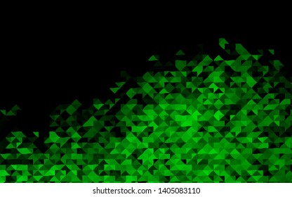 Dark Blue, Green vector background with triangles. Modern abstract illustration with colorful triangles. Pattern can be used for websites.