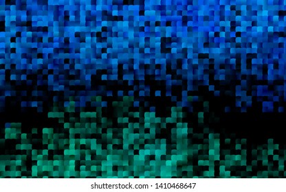 Dark Blue, Green vector background with rectangles. Illustration with set of colorful rectangles. Smart design for your business advert.