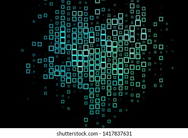 Dark Blue, Green vector background in polygonal style. Beautiful illustration with rectangles and squares. Pattern for busines ad, booklets, leaflets