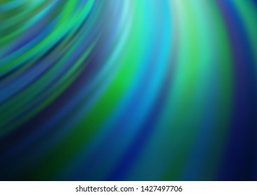 Dark Blue, Green vector background with liquid shapes. A sample with blurred bubble shapes. The best blurred design for your business.