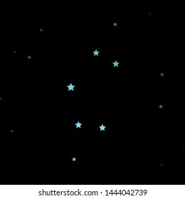 Dark Blue, Green vector background with colorful stars. Blur decorative design in simple style with stars. Theme for cell phones.