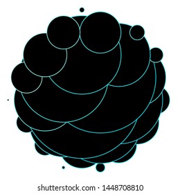 Dark Blue, Green vector background with circles. Abstract illustration with colorful spots in nature style. Pattern for websites, landing pages.