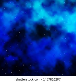 Dark Blue, Green vector background with colorful stars. Colorful illustration in abstract style with gradient stars. Pattern for new year ad, booklets.