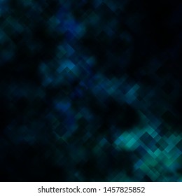 Dark Blue, Green vector background in polygonal style. Abstract gradient illustration with colorful rectangles. Pattern for busines booklets, leaflets