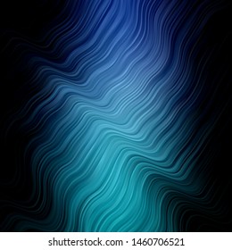 Dark Blue, Green vector background with bent lines. Brand new colorful illustration with bent lines. Pattern for websites, landing pages.