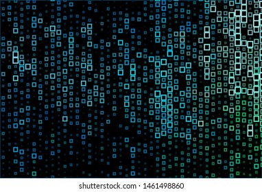 Dark Blue, Green vector background with rectangles. Modern abstract illustration with colorful rectangles. Pattern for busines ad, booklets, leaflets