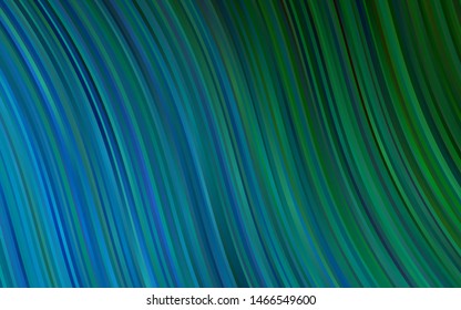 Dark Blue, Green vector background with bubble shapes. A vague circumflex abstract illustration with gradient. A completely new marble design for your business.