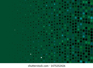 Dark Blue, Green vector background with bubbles. Blurred decorative design in abstract style with bubbles. Pattern for ads, leaflets.
