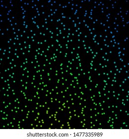 Dark Blue, Green vector background with colorful stars. Blur decorative design in simple style with stars. Theme for cell phones.
