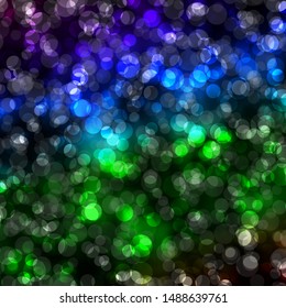 Dark Blue, Green vector background with bubbles. Illustration with set of shining colorful abstract spheres. Design for your commercials.