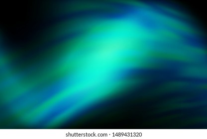 Dark Blue, Green vector background with curved lines. A circumflex abstract illustration with gradient. Abstract style for your business design.