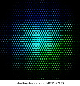 Dark Blue, Green vector background with circles. Abstract illustration with colorful spots in nature style. New template for your brand book.