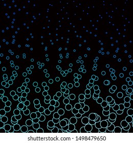 Dark Blue, Green vector background with circles. Abstract decorative design in gradient style with bubbles. Pattern for booklets, leaflets.