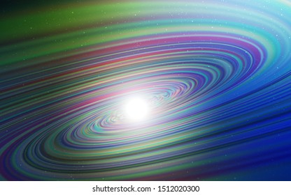 Dark Blue, Green vector background with astronomical stars. Space stars on blurred abstract background with gradient. Template for cosmic backgrounds.