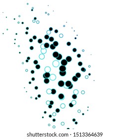 Dark Blue, Green vector background with circles. Glitter abstract illustration with colorful drops. Design for posters, banners.