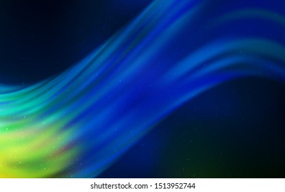 Dark Blue, Green vector background with galaxy stars. Shining illustration with sky stars on abstract template. Best design for your ad, poster, banner.