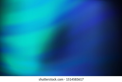 Dark Blue, Green vector background with bent lines. An elegant bright illustration with gradient. Abstract style for your business design.