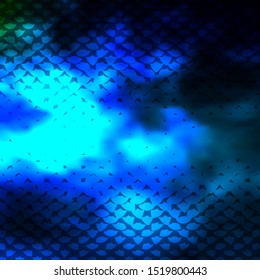 Dark Blue, Green vector background in polygonal style. New abstract illustration with rectangular shapes. Template for cellphones.