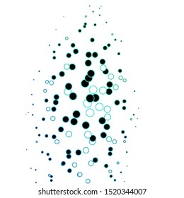 Dark Blue, Green vector background with circles. Illustration with set of shining colorful abstract spheres. Pattern for business ads.