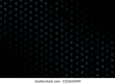 Dark Blue, Green vector background with triangles. Beautiful illustration with triangles in nature style. Template for wallpapers.