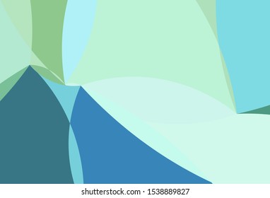 Dark Blue, Green vector background with lamp shapes. Geometric illustration in marble style with gradient.  Marble design for your web site.