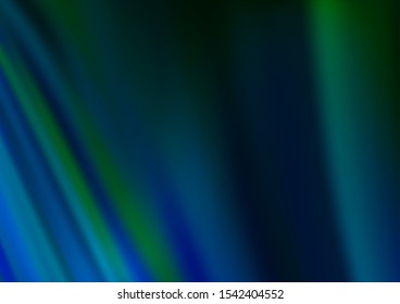 Dark Blue, Green vector background with lava shapes. Glitter abstract illustration with wry lines. The template for cell phone backgrounds.
