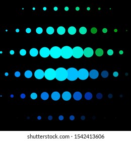 Dark Blue, Green vector background with bubbles. Abstract illustration with colorful spots in nature style. Pattern for booklets, leaflets.