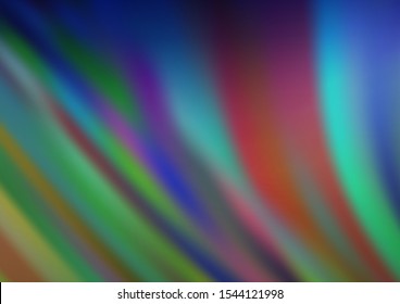 Dark Blue, Green vector background with lamp shapes. Colorful abstract illustration with gradient lines. The template for cell phone backgrounds.