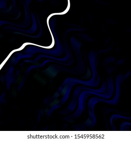 Dark Blue, Green vector background with curved lines. Brand new colorful illustration with bent lines. Pattern for commercials, ads.