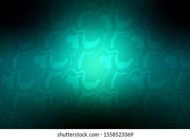 Dark Blue, Green vector background with wry lines. A shining illustration, which consists of curved lines. Template for cell phone screens.