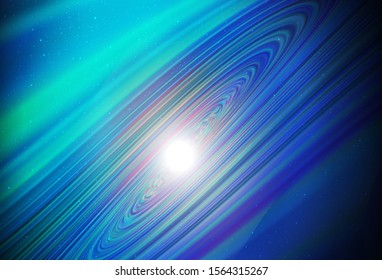 Dark Blue, Green vector background with galaxy stars. Shining illustration with sky stars on abstract template. Best design for your ad, poster, banner.