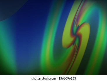 Dark Blue, Green vector background with bent lines. Geometric illustration in marble style with gradient.  The elegant pattern for brand book.