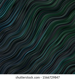 Dark Blue, Green vector background with bows. Colorful illustration in abstract style with bent lines. Pattern for ads, commercials.
