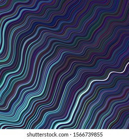 Dark Blue, Green vector background with curved lines. Shining colorful illustration in simple style. A completely new design for your business.