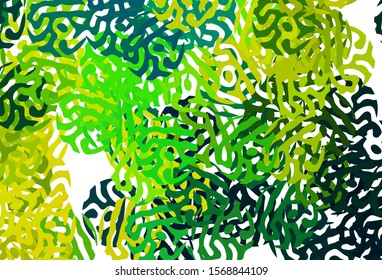 Dark Blue, Green vector background with abstract shapes. Decorative design in abstract style with random forms. Best smart design for your business.