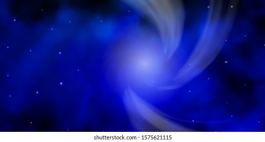 Dark Blue, Green vector background with colorful stars. Blur decorative design in simple style with stars. Design for your business promotion.