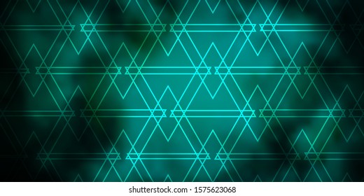 Dark Blue, Green vector background with triangles. Beautiful illustration with triangles in nature style. Template for landing pages.