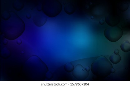 Dark Blue, Green vector background with lamp shapes. Glitter abstract illustration with wry lines. The best blurred design for your business.