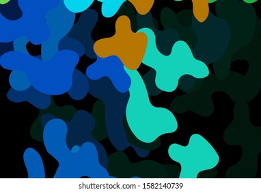 Dark Blue, Green vector background with abstract shapes. Illustration with colorful gradient shapes in abstract style. Simple design for your web site.