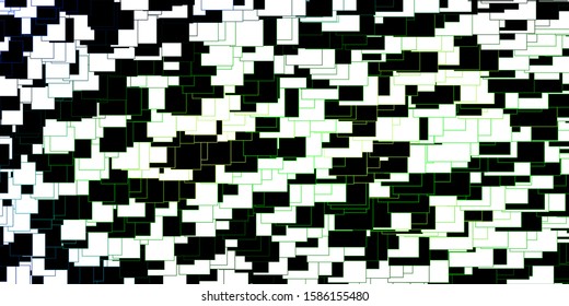 Dark Blue, Green vector background with rectangles. Abstract gradient illustration with colorful rectangles. Pattern for websites, landing pages.