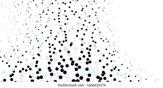 Dark Blue, Green vector background with bubbles. Glitter abstract illustration with colorful drops. Design for posters, banners.