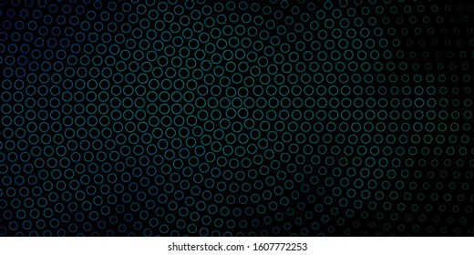 Dark Blue, Green vector background with spots. Abstract colorful disks on simple gradient background. New template for a brand book.