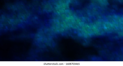 Dark Blue, Green vector background with lines, triangles. Modern gradient illustration with colorful triangles. Template for wallpapers.