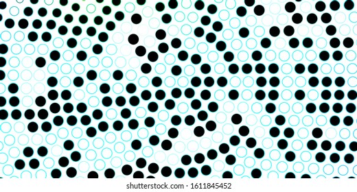 Dark Blue, Green vector background with circles. Modern abstract illustration with colorful circle shapes. Design for posters, banners.