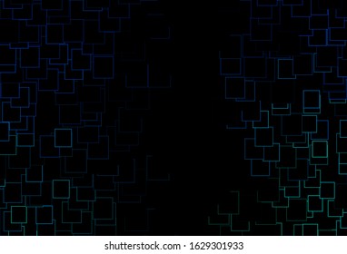 Dark Blue, Green vector background with rectangles. Modern abstract illustration with colorful rectangles. Pattern for busines ad, booklets, leaflets