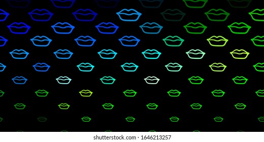 Dark Blue, Green vector background with woman symbols. Abstract illustration with a depiction of women's power. Best design to show the power of women.