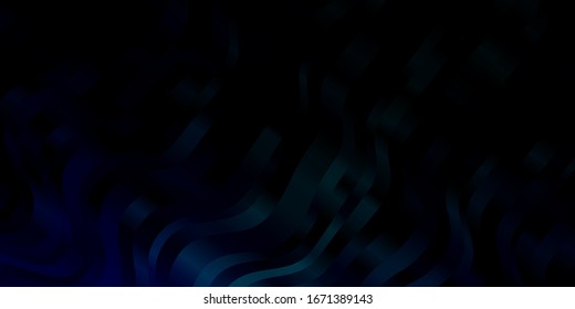 Dark Blue, Green vector background with bows. Colorful illustration with curved lines. Pattern for booklets, leaflets.